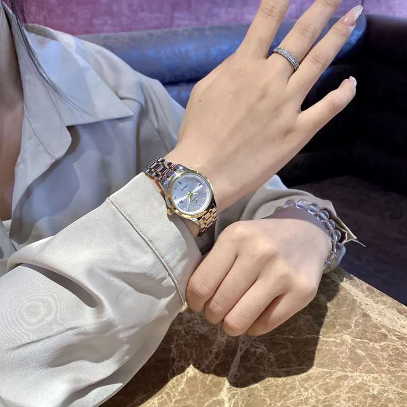 Jin Shi Dun Mechanical Movement Stainless Steel Watchband Watch Women's Watch White Dial-13