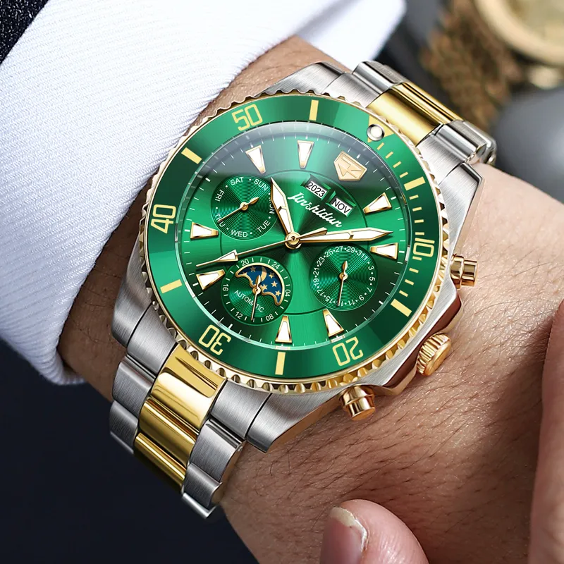 Jin Shi Dun Artisan Collection Mechanical Movement Stainless Steel Watchband Watch Men's Watches Black Dial-24