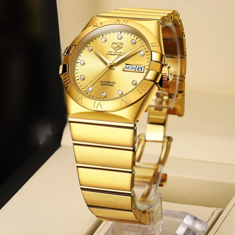 Jin Shi Dun Artisan Collection Mechanical Movement Stainless Steel Watchband Watch Men's Watches White Dial-8