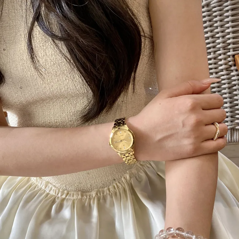 Jin Shi Dun Mechanical Movement Stainless Steel Watchband Watch Women's Watch White Dial-24