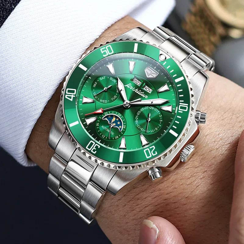 Jin Shi Dun Artisan Collection Mechanical Movement Stainless Steel Watchband Watch Men's Watches Black Dial-16