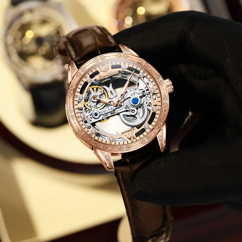 Jin Shi Dun Automatic Mechanical Movement Men's Watches Cut Out Dial-23