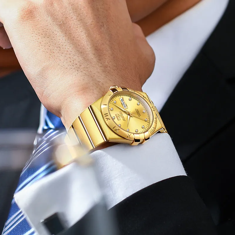 Jin Shi Dun Artisan Collection Mechanical Movement Stainless Steel Watchband Watch Men's Watches White Dial-9