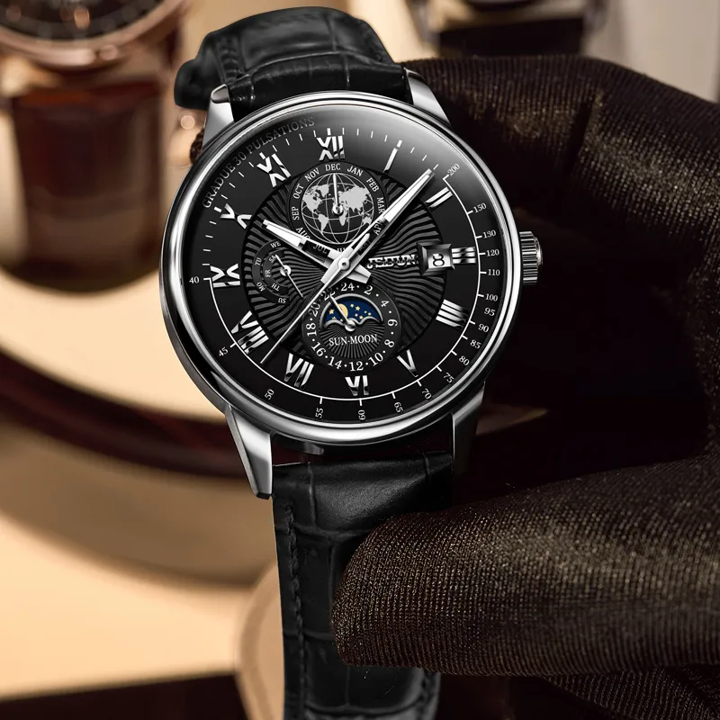 Jin Shi Dun Artisan Collection Mechanical Movement Watch Men's Watches White Dial-4