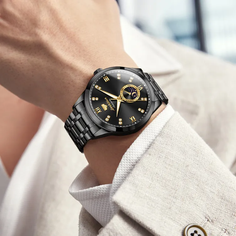 Jin Shi Dun Mechanical Movement Watch Men's Watches White Dial-20