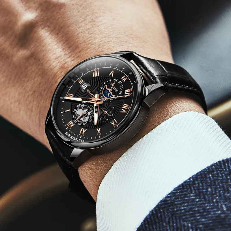 Jin Shi Dun Artisan Collection Mechanical Movement Watch Men's Watches White Dial-11
