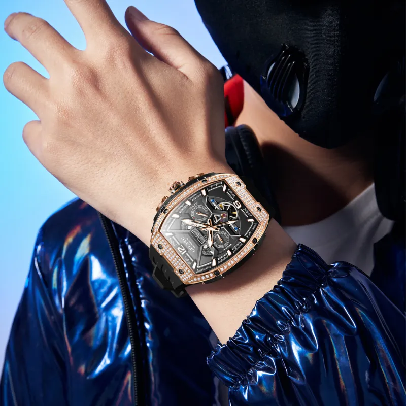 GELATU Mechanical Movement Watch Unisex Black Dial-11