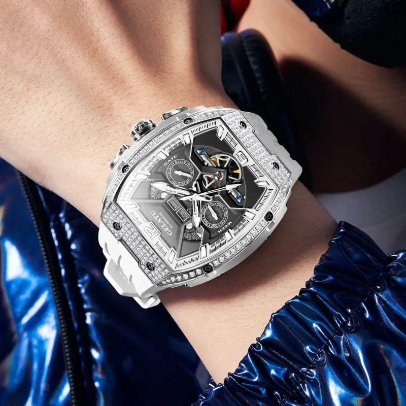 GELATU Mechanical Movement Watch Unisex Black Dial-17