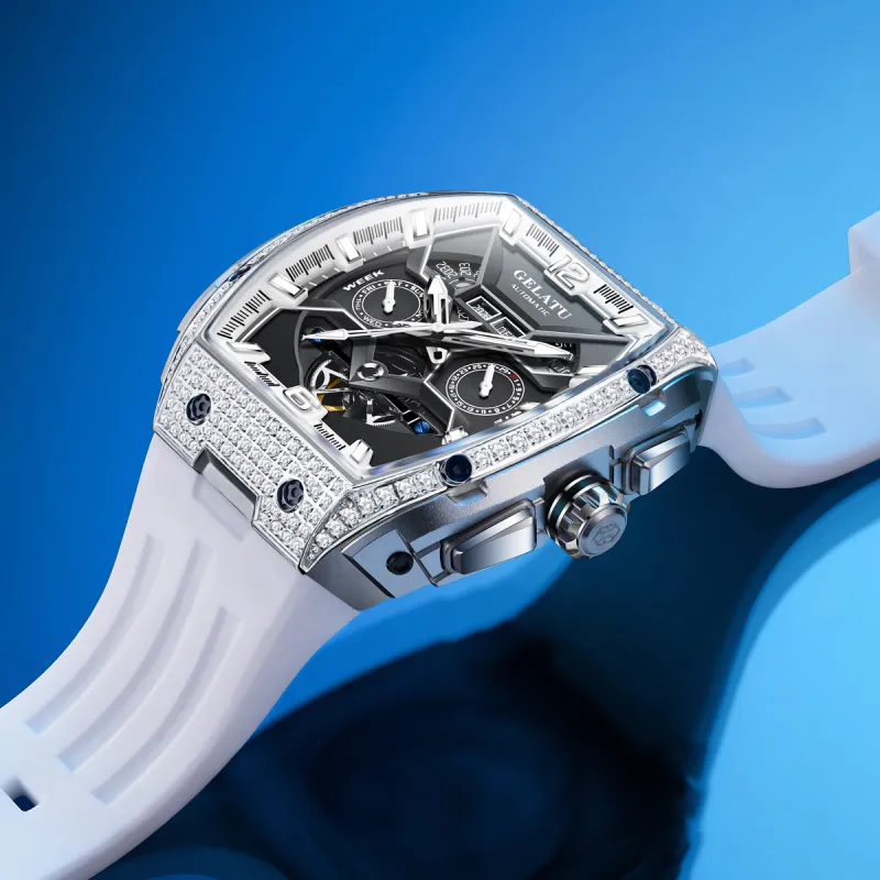 GELATU Mechanical Movement Watch Unisex Black Dial-16