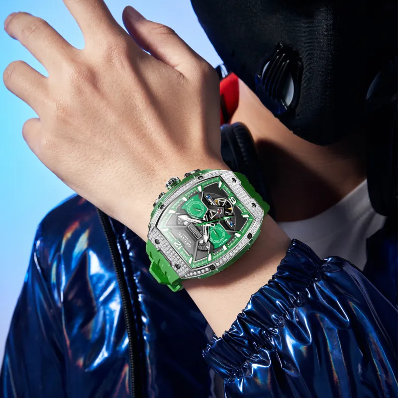 GELATU Mechanical Movement Watch Unisex Black Dial-21