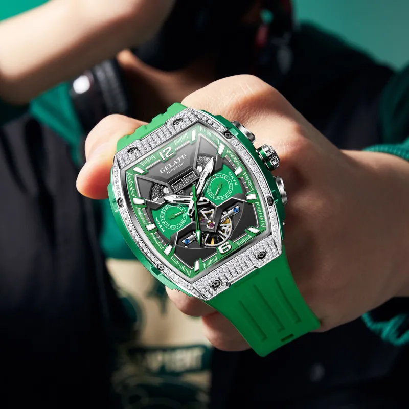 GELATU Mechanical Movement Watch Unisex Black Dial-24