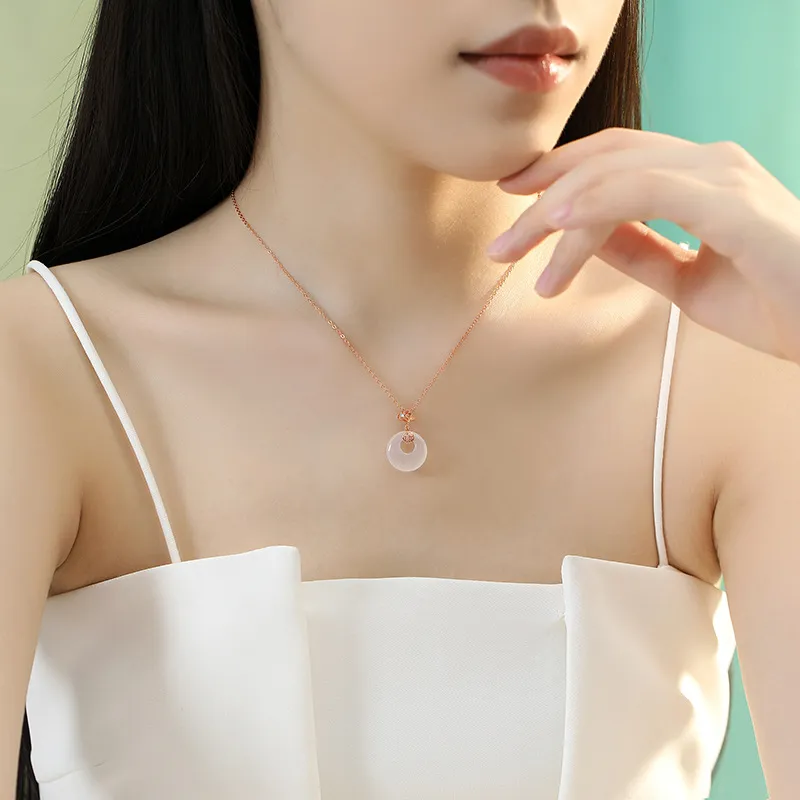Princess Xuanjie Chalcedony Necklaces Unisex-4