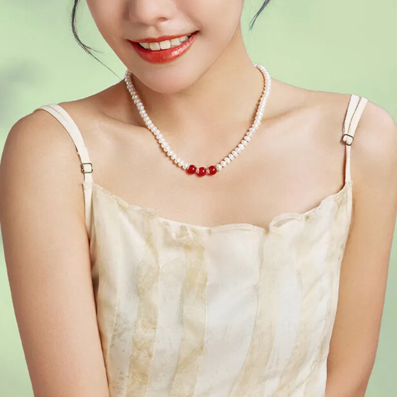 Princess Xuanjie Pearl Necklaces Unisex-1