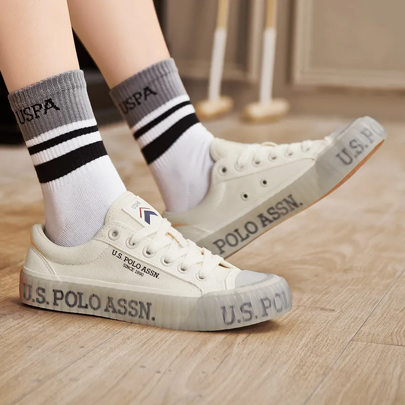 U.S. POLO ASSN. Lightweight And Breathable Low Top Canvas Shoes/Skateboard Shoes Women's-13