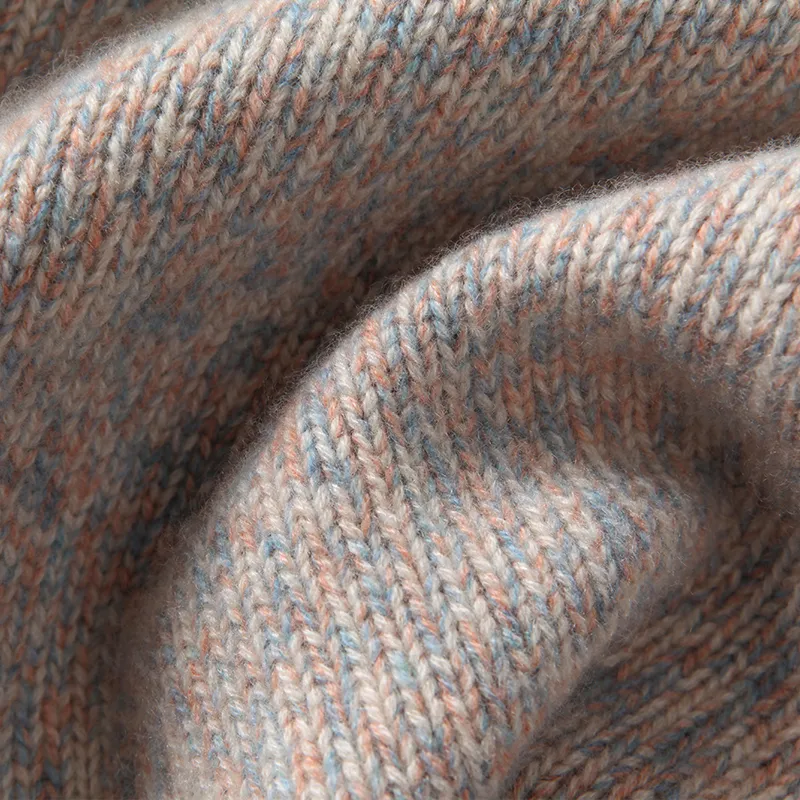 MAIGRE SIMHAT Cashmere Sweater Women's Pink Gray Floral Yarn-6