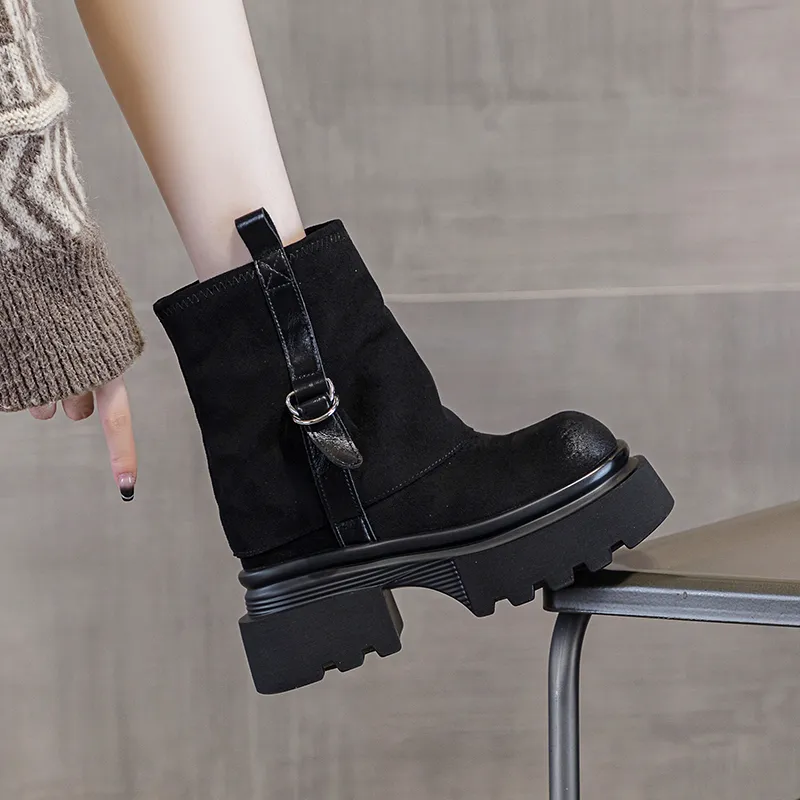 Shoe Cabinet Floral Language Ankle Boots Women's-8