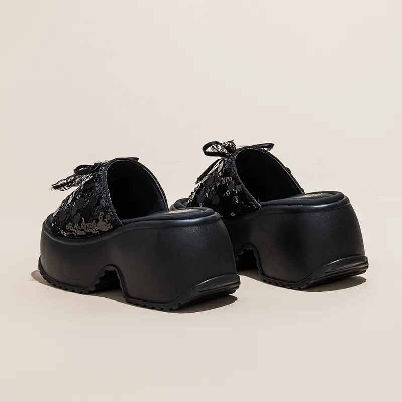 Shoe Cabinet Floral Language Quiet Slip Resistant Abrasion Resistant Cushioning Slide Slippers Women's-17