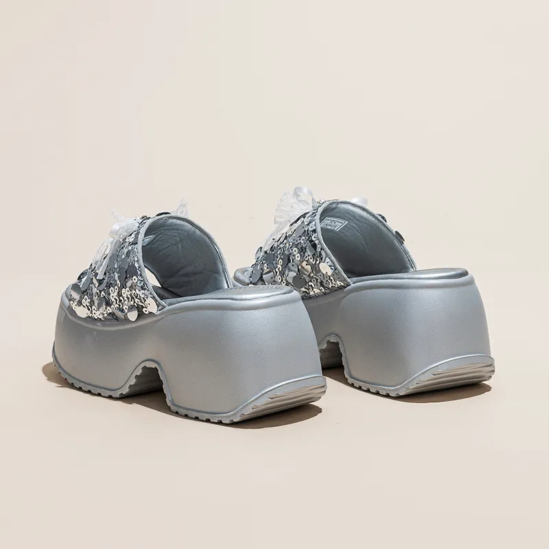 Shoe Cabinet Floral Language Quiet Slip Resistant Abrasion Resistant Cushioning Slide Slippers Women's-10