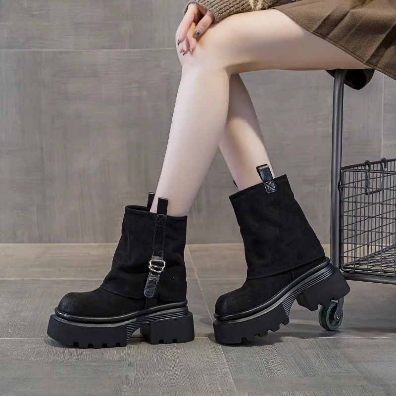 Shoe Cabinet Floral Language Ankle Boots Women's-7