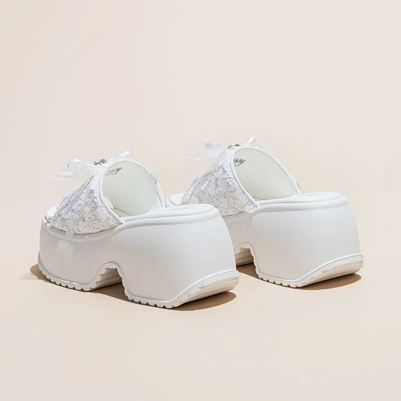 Shoe Cabinet Floral Language Quiet Slip Resistant Abrasion Resistant Cushioning Slide Slippers Women's-3