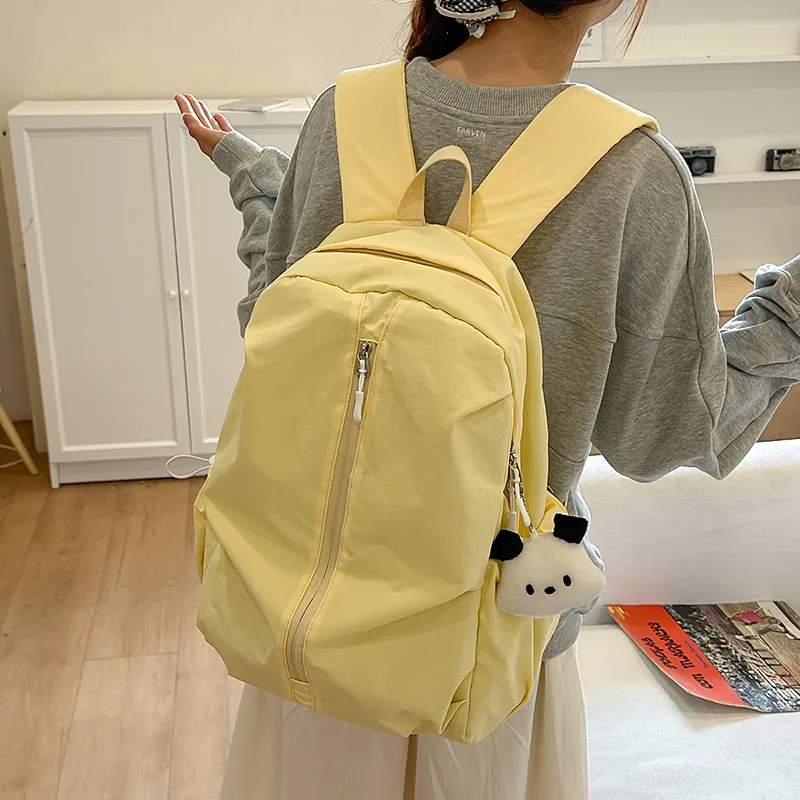 Wolfhorse Nylon Backpack Unisex Black/White/Pink/Yellow/Blue/Purple-26