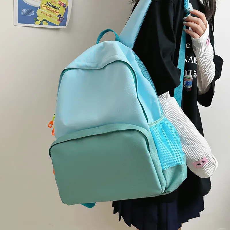 Wolfhorse Nylon Backpack Tubas Unisex Dark Blue/Blue/Pink/Green-9