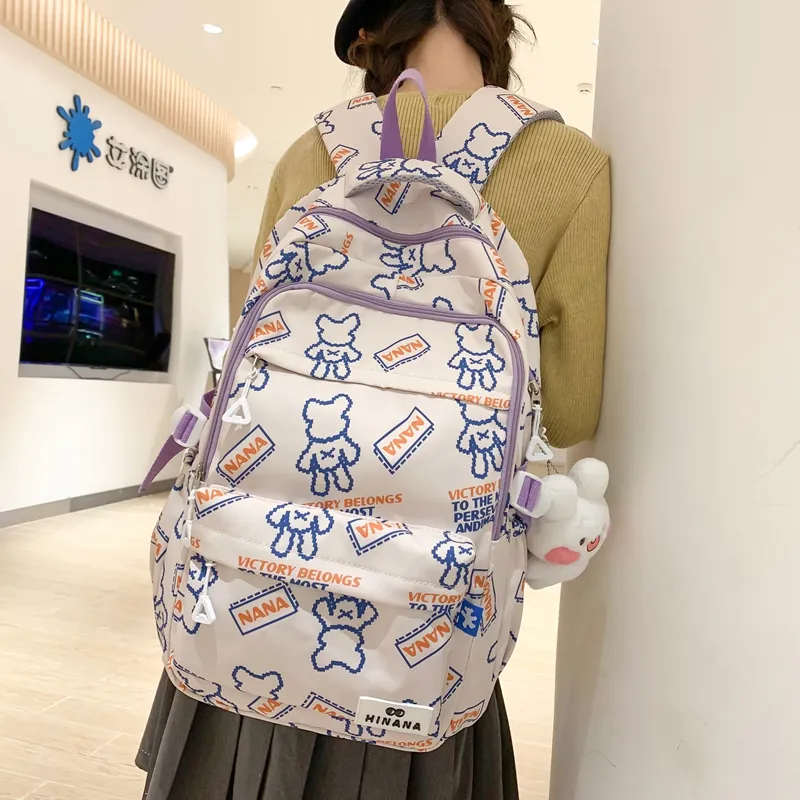 Wolfhorse Nylon Backpack Unisex Multicolor-34