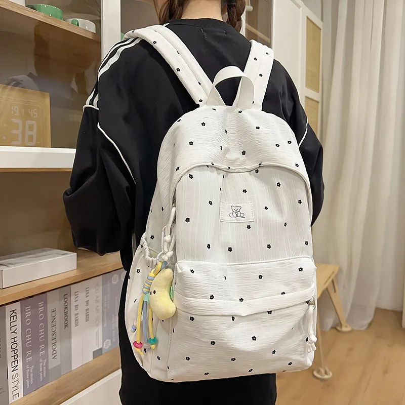 Wolfhorse Nylon Backpack Women's Black/White-8