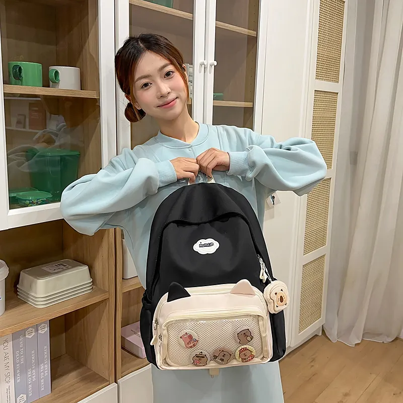 Wolfhorse Nylon With PVC Backpack Unisex Multicolor-4