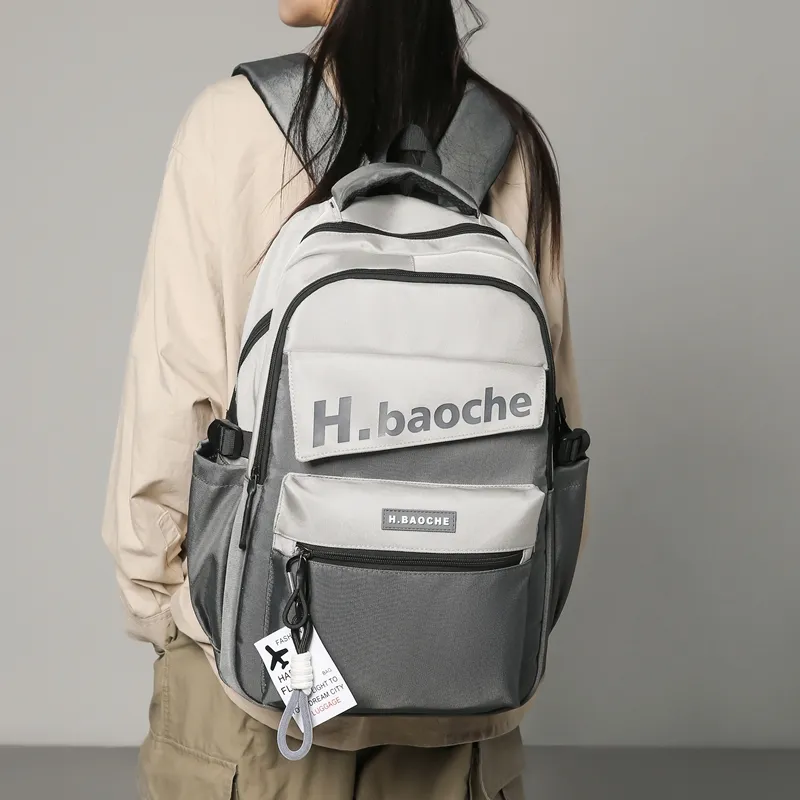 Wolfhorse Nylon Backpack Unisex Black/Green/Blue/Gray/Brown/Khaki-16