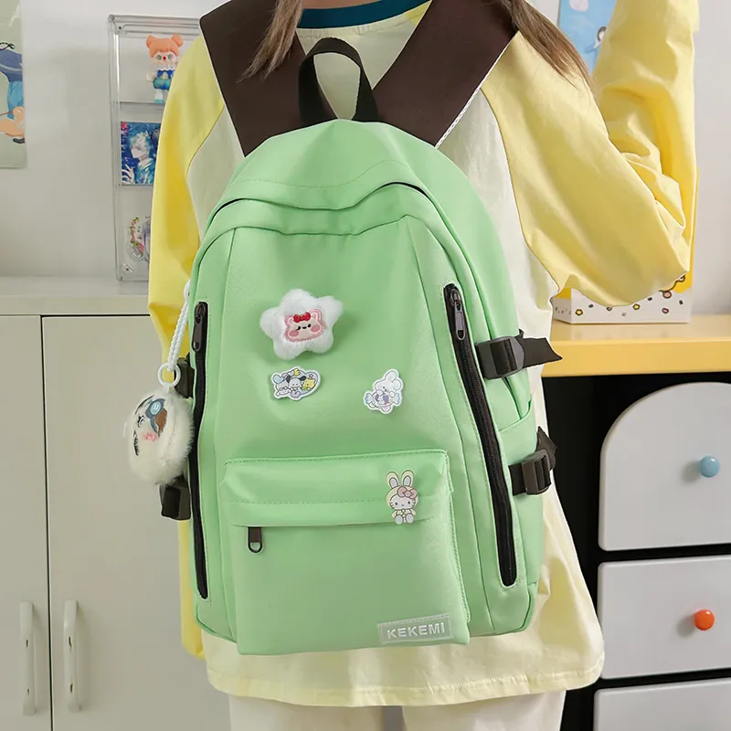 Wolfhorse Nylon Backpack Unisex Yellow/Blue/Green/White/Black-31