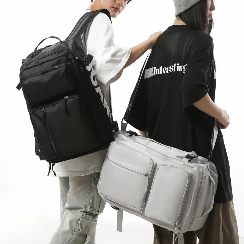 Wolfhorse Oxford Backpack Regular Unisex Black/Dark Gray/Light Gray/Red-6