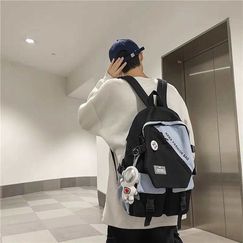 Wolfhorse Nylon Backpack Unisex White/Red/Blue/Green-16