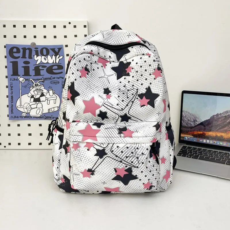 Wolfhorse Nylon Backpack Regular Unisex Black/Yellow/Blue/Green/Pink-24
