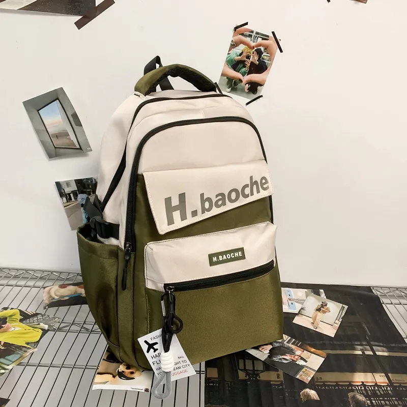 Wolfhorse Nylon Backpack Unisex Black/Green/Blue/Gray/Brown/Khaki-8