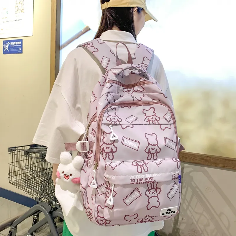 Wolfhorse Nylon Backpack Unisex Multicolor-16