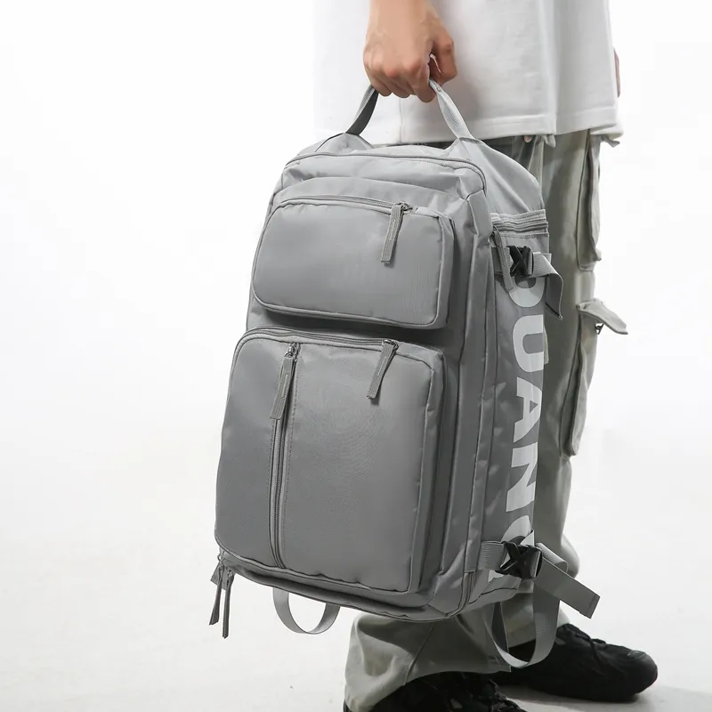Wolfhorse Oxford Backpack Regular Unisex Black/Dark Gray/Light Gray/Red-9