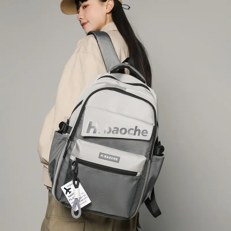 Wolfhorse Nylon Backpack Unisex Black/Green/Blue/Gray/Brown/Khaki-17