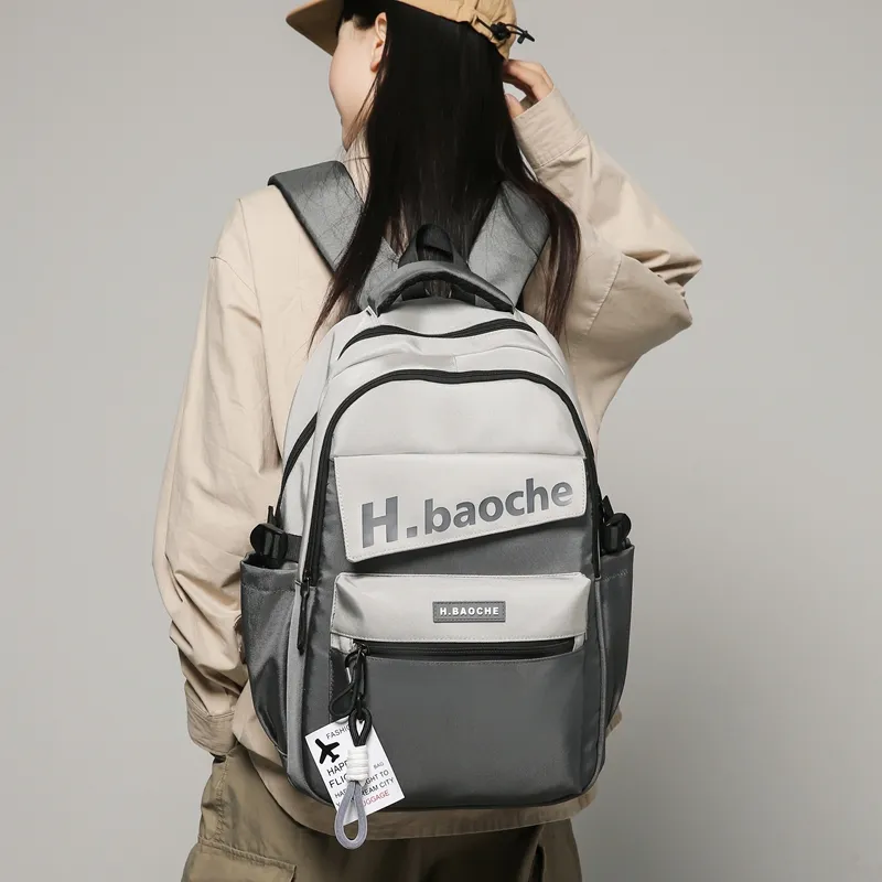 Wolfhorse Nylon Backpack Unisex Black/Green/Blue/Gray/Brown/Khaki-13