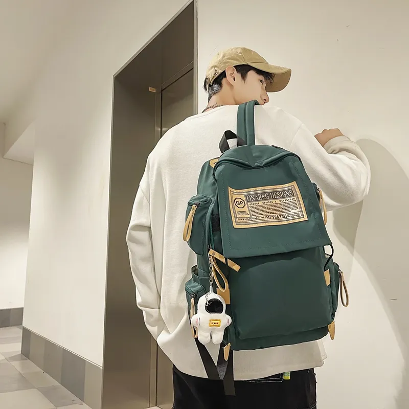 Wolfhorse Nylon Backpack Regular Unisex Green/Black/Blue/White/Red-4
