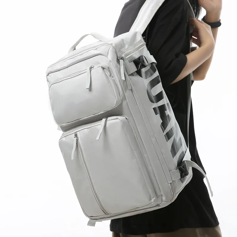 Wolfhorse Oxford Backpack Regular Unisex Black/Dark Gray/Light Gray/Red-19