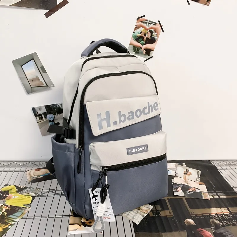 Wolfhorse Nylon Backpack Unisex Black/Green/Blue/Gray/Brown/Khaki-10