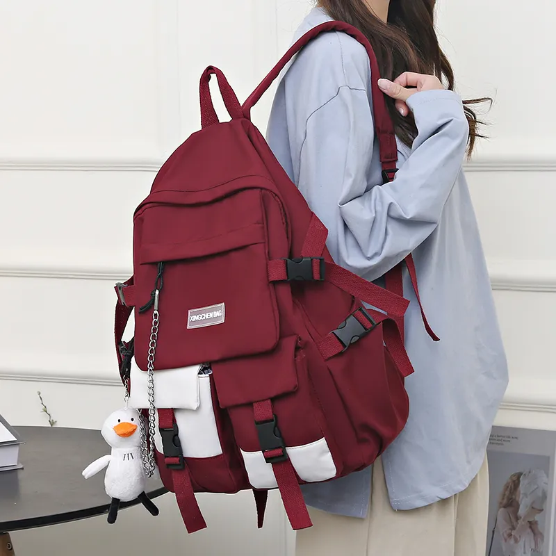 Tibai Oxford Backpack Regular Unisex Black/Blue/Red/Green-18