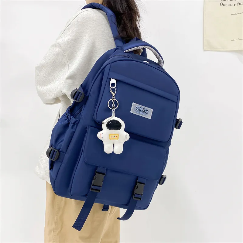 Wolfhorse Oxford Backpack Unisex Black/Navy Blue/Blue/Ecru-25
