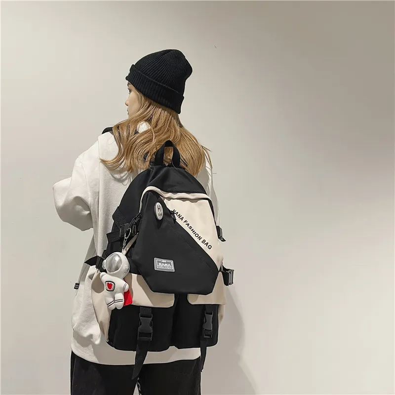 Wolfhorse Nylon Backpack Unisex White/Red/Blue/Green-4
