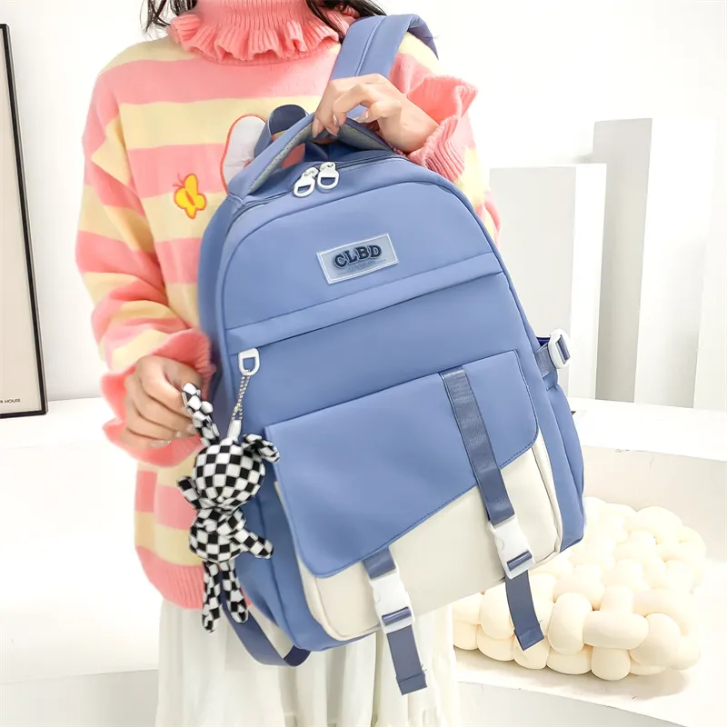 Wolfhorse Nylon Backpack Regular Unisex Pink/Black/Purple/Blue-24