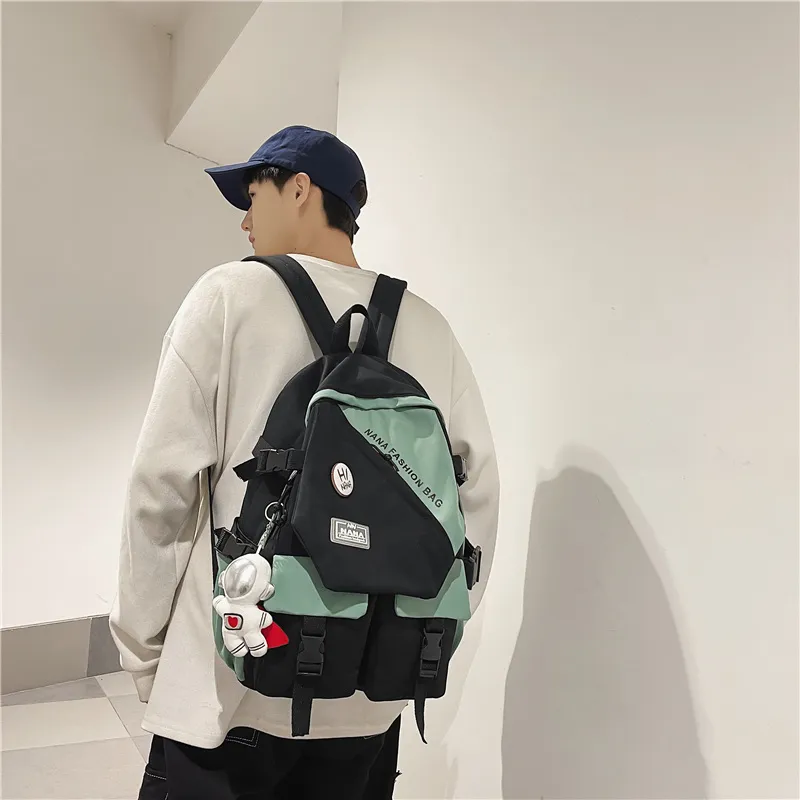 Wolfhorse Nylon Backpack Unisex White/Red/Blue/Green-24