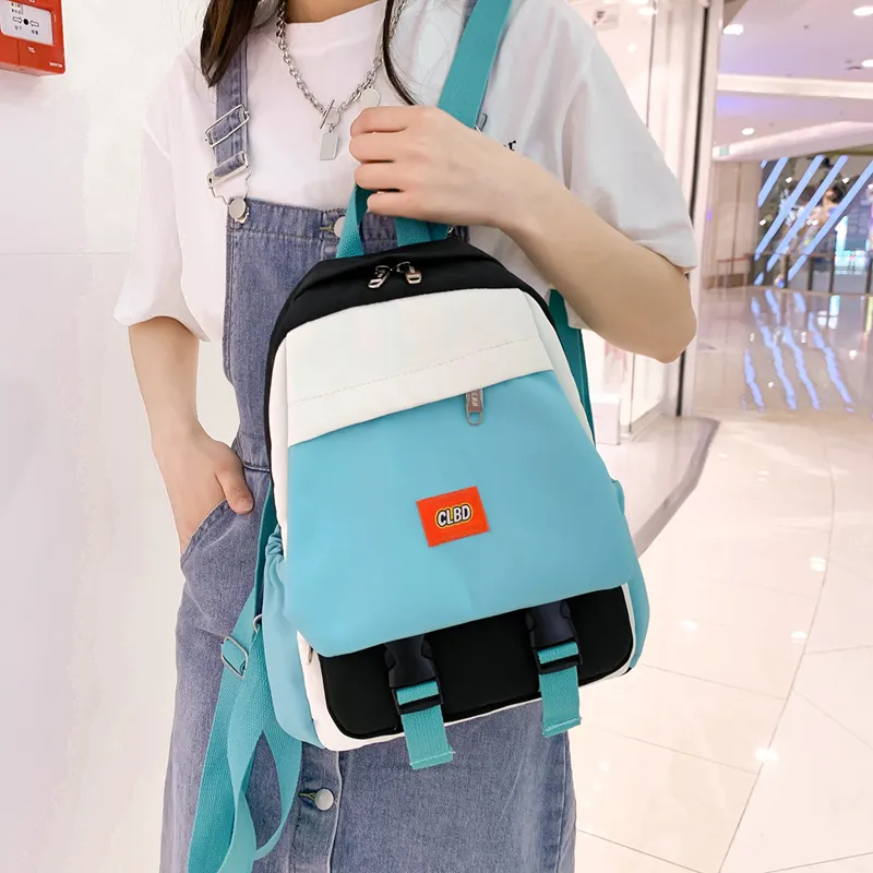 Wolfhorse Nylon Backpack Regular Unisex Pink With Blue/green With Orange/green With Black/black-18