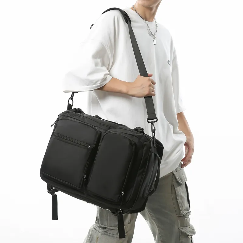 Wolfhorse Oxford Backpack Regular Unisex Black/Dark Gray/Light Gray/Red-4