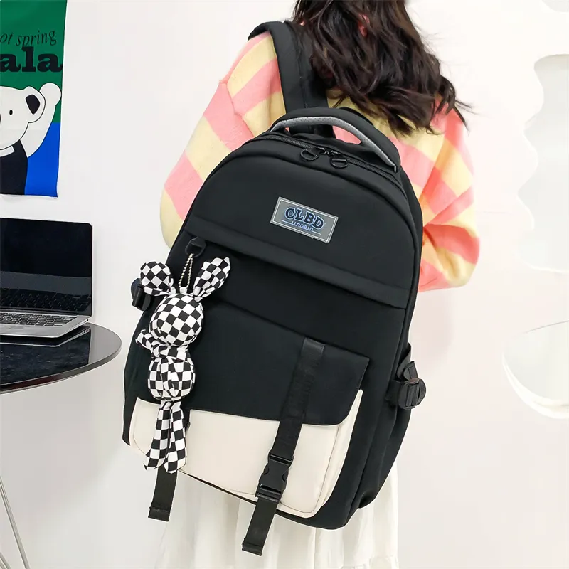 Wolfhorse Nylon Backpack Regular Unisex Pink/Black/Purple/Blue-9